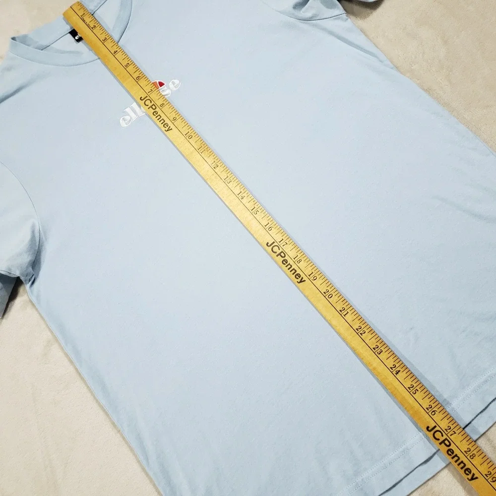 Ellesse T-Shirt‎ Womens Large Light Blue Embroidered Logo Cotton SAS11351 Casual
